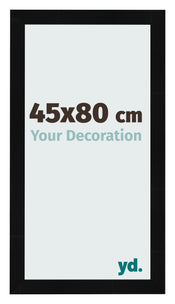 Photo Frame 45x80cm Black Silver Polished MDF Pisa Front Size | Yourdecoration.com