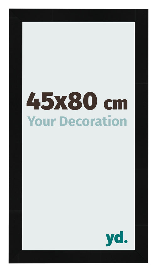 Photo Frame 45x80cm Black Silver Polished MDF Pisa Front Size | Yourdecoration.com