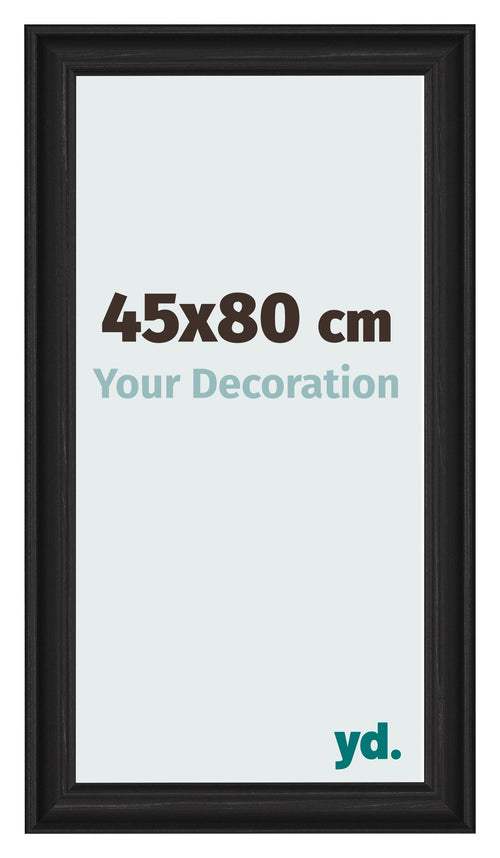 Photo Frame 45x80cm Black Woodgrain MDF Lazio Front Size | Yourdecoration.com