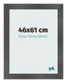 Photo Frame 46x61cm Black Silver Polished MDF Pisa Front Size | Yourdecoration.com