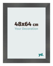 Photo Frame 48x64cm Black Silver Polished MDF Pisa Front Size | Yourdecoration.com