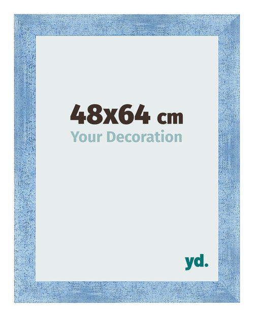 Photo Frame 48x64cm Clear Blue Swept MDF Pisa Front Size | Yourdecoration.com