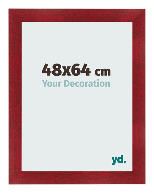 Photo Frame 48x64cm Wine Red Swept MDF Pisa Front Size | Yourdecoration.com