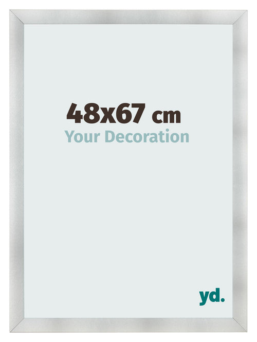 Photo Frame 48x67cm Aluminum Brushed MDF Pisa Front Size | Yourdecoration.com
