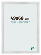 Photo Frame 49x68cm Silver Black Swept MDF Pisa Front Size | Yourdecoration.com