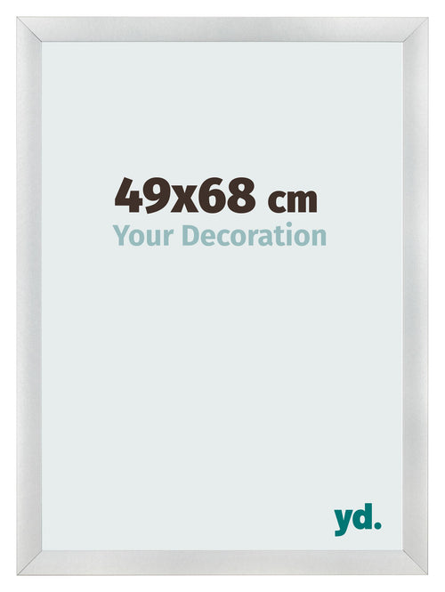 Photo Frame 49x68cm Silver Black Swept MDF Pisa Front Size | Yourdecoration.com