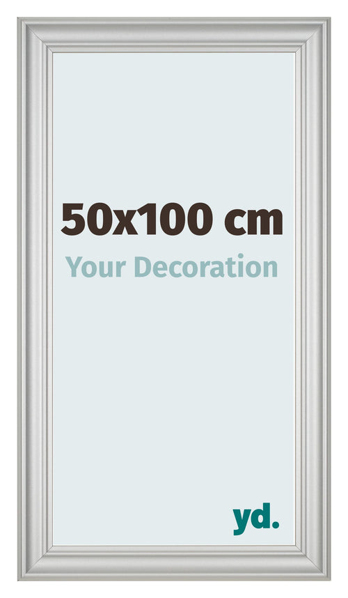 Photo Frame 50x100cm Silver Matte MDF Lazio Front Size | Yourdecoration.com