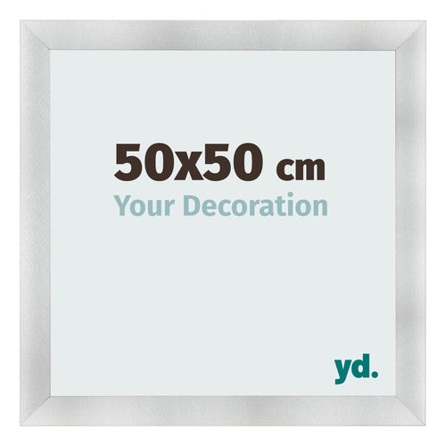 Photo Frame 50x50cm Aluminum Brushed MDF Pisa Front Size | Yourdecoration.com