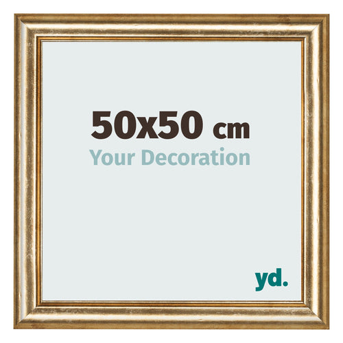 Photo Frame 50x50cm Gold Antique MDF Lazio Front Size | Yourdecoration.com