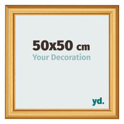 Photo Frame 50x50cm Gold Matte MDF Lazio Front Size | Yourdecoration.com