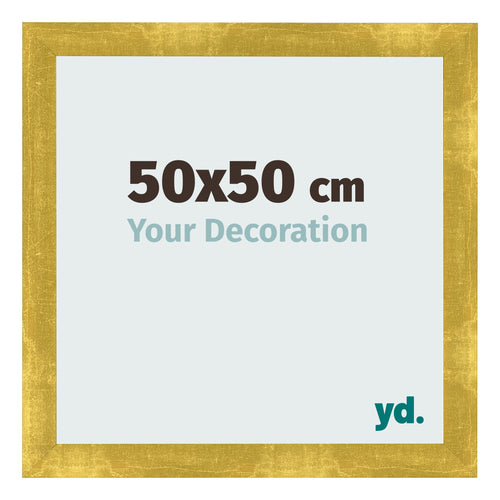 Photo Frame 50x50cm Gold Vintage MDF Pisa Front Size | Yourdecoration.com