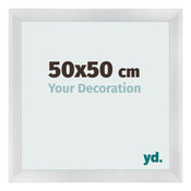 Photo Frame 50x50cm Silver Black Swept MDF Pisa Front Size | Yourdecoration.com