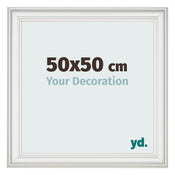 Photo Frame 50x50cm White Swept MDF Lazio Front Size | Yourdecoration.com