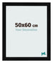 Photo Frame 50x60cm Black Silver Polished MDF Pisa Front Size | Yourdecoration.com