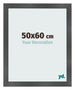 Photo Frame 50x60cm Black Silver Polished MDF Pisa Front Size | Yourdecoration.com