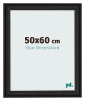 Photo Frame 50x60cm Black Woodgrain MDF Lazio Front Size | Yourdecoration.com