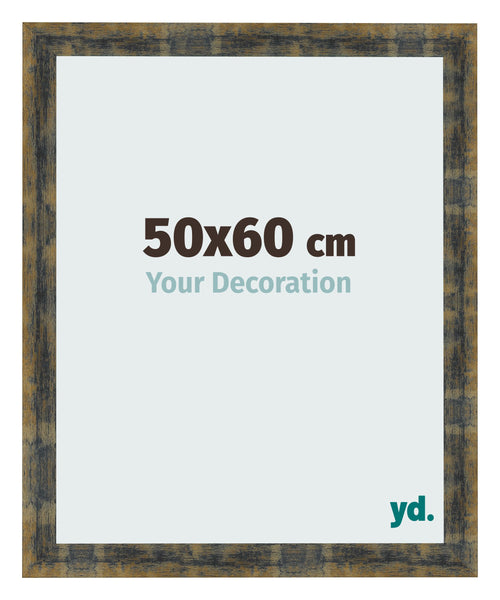 Photo Frame 50x60cm Blue Gold Melange MDF Pisa Front Size | Yourdecoration.com
