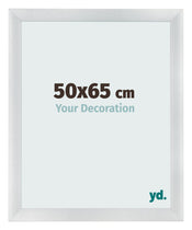 Photo Frame 50x65cm Silver Black Swept MDF Pisa Front Size | Yourdecoration.com