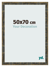 Photo Frame 50x70cm Blue Gold Melange MDF Pisa Front Size | Yourdecoration.com