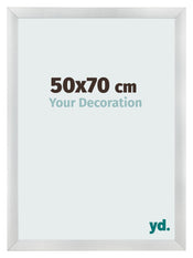 Photo Frame 50x70cm Silver Black Swept MDF Pisa Front Size | Yourdecoration.com