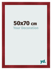 Photo Frame 50x70cm Wine Red Swept MDF Pisa Front Size | Yourdecoration.com