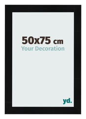 Photo Frame 50x75cm Black Silver Polished MDF Pisa Front Size | Yourdecoration.com