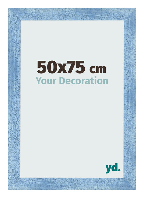 Photo Frame 50x75cm Clear Blue Swept MDF Pisa Front Size | Yourdecoration.com