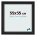 Photo Frame 55x55cm Black Woodgrain MDF Lazio Front Size | Yourdecoration.com
