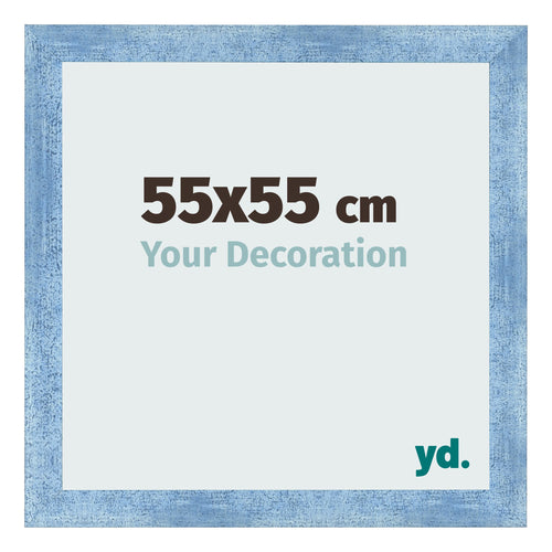 Photo Frame 55x55cm Clear Blue Swept MDF Pisa Front Size | Yourdecoration.com