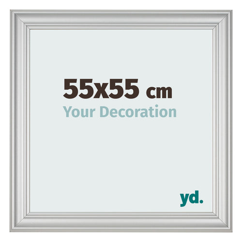 Photo Frame 55x55cm Silver Matte MDF Lazio Front Size | Yourdecoration.com