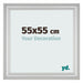 Photo Frame 55x55cm Silver Matte MDF Lazio Front Size | Yourdecoration.com