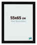 Photo Frame 55x65cm Black Silver Polished MDF Pisa Front Size | Yourdecoration.com