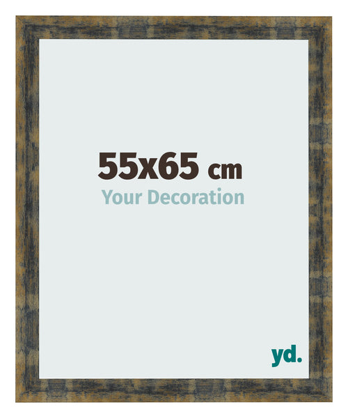 Photo Frame 55x65cm Blue Gold Melange MDF Pisa Front Size | Yourdecoration.com