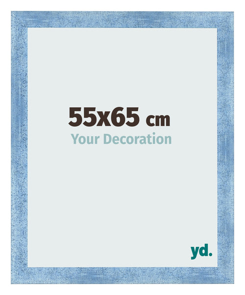 Photo Frame 55x65cm Clear Blue Swept MDF Pisa Front Size | Yourdecoration.com