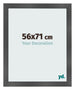 Photo Frame 56x71cm Black Silver Polished MDF Pisa Front Size | Yourdecoration.com