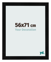 Photo Frame 56x71cm Black Silver Polished MDF Pisa Front Size | Yourdecoration.com