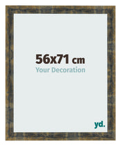 Photo Frame 56x71cm Blue Gold Melange MDF Pisa Front Size | Yourdecoration.com