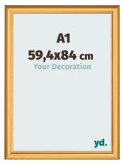 Photo Frame 59 4x84cm A1 Gold Matte MDF Lazio Front Size | Yourdecoration.com