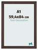 Photo Frame 59 4x84cm A1 Oak Dark MDF Lazio Front Size | Yourdecoration.com