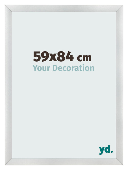 Photo Frame 59x84cm Silver Black Swept MDF Pisa Front Size | Yourdecoration.com