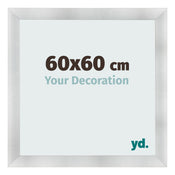 Photo Frame 60x60cm Aluminum Brushed MDF Pisa Front Size | Yourdecoration.com