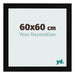 Photo Frame 60x60cm Black Silver Polished MDF Pisa Front Size | Yourdecoration.com