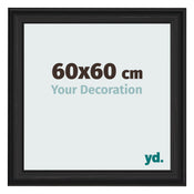 Photo Frame 60x60cm Black Woodgrain MDF Lazio Front Size | Yourdecoration.com