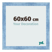 Photo Frame 60x60cm Clear Blue Swept MDF Pisa Front Size | Yourdecoration.com