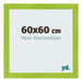 Photo Frame 60x60cm Green MDF Pisa Front Size | Yourdecoration.com