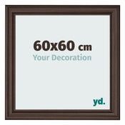 Photo Frame 60x60cm Oak Dark MDF Lazio Front Size | Yourdecoration.com
