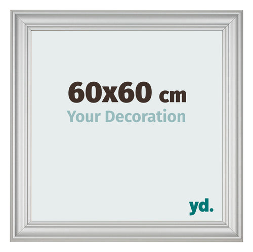 Photo Frame 60x60cm Silver Matte MDF Lazio Front Size | Yourdecoration.com