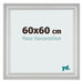 Photo Frame 60x60cm Silver Matte MDF Lazio Front Size | Yourdecoration.com