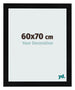 Photo Frame 60x70cm Black Silver Polished MDF Pisa Front Size | Yourdecoration.com