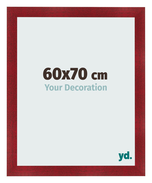 Photo Frame 60x70cm Wine Red Swept MDF Pisa Front Size | Yourdecoration.com